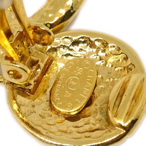 Chanel Gold Dangle Earrings Clip-On - Picture 8 of 8